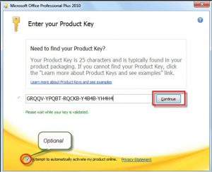 how to install office 2010 with product key no disk drive